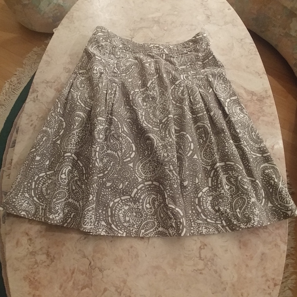 GAP paisley cotton pleat skirt-size 0